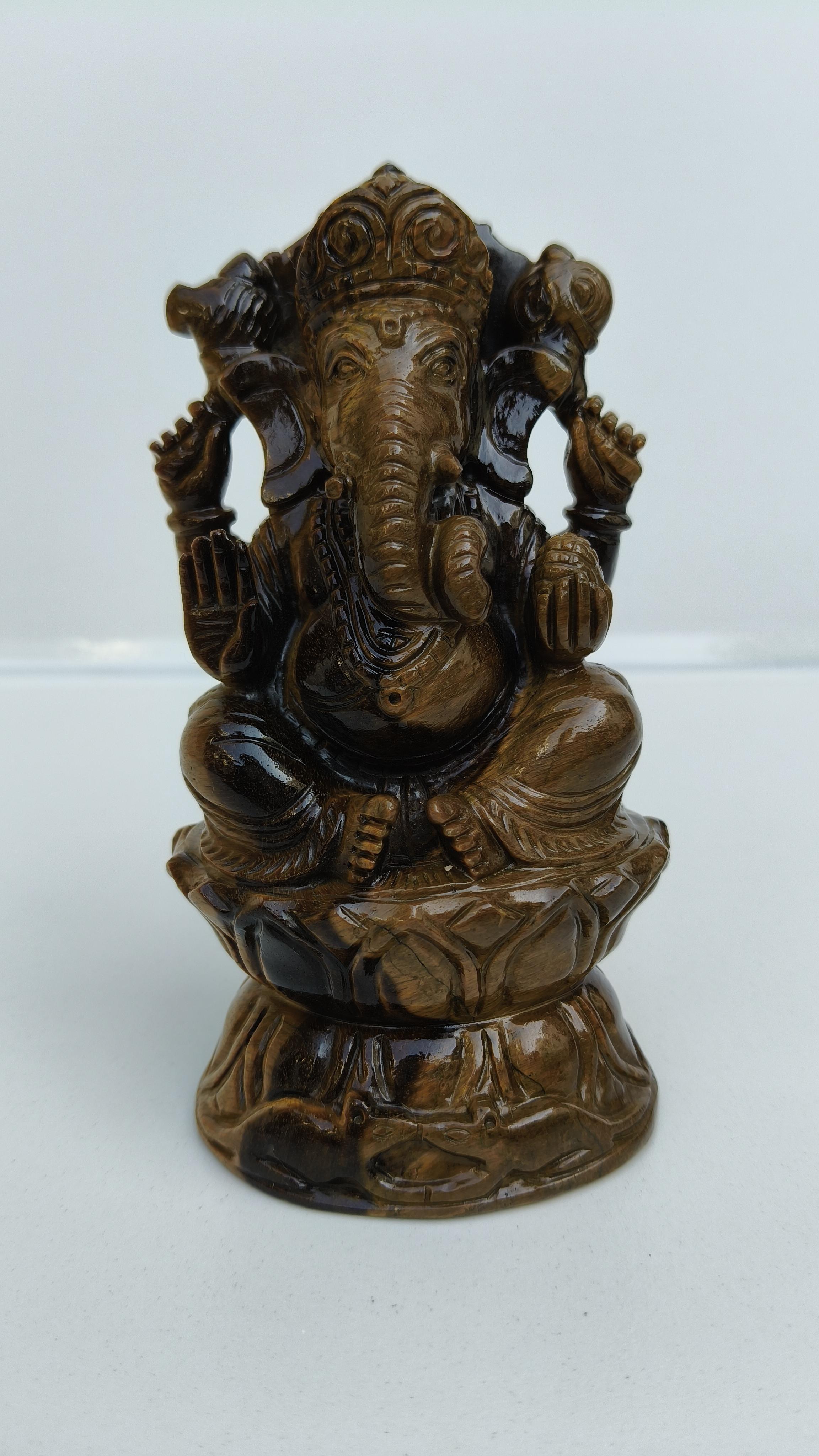 tiger eye ganesha, ganesha statue,elephant deity, ganesha carving, jade ganesha, crystal ganesha, handcraved carving, ganesha carving,jade ganesha